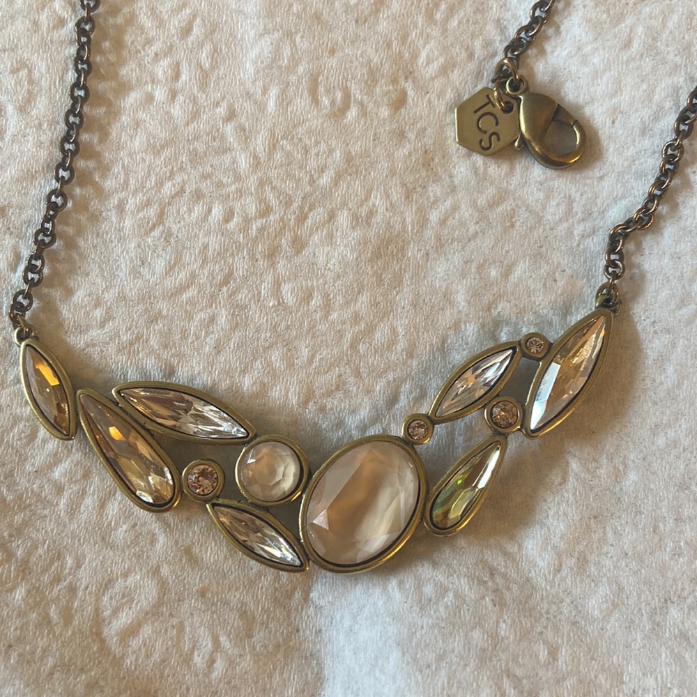 Touchstone Crystal Antique Array Necklace 1345n - image 1